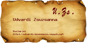 Udvardi Zsuzsanna névjegykártya